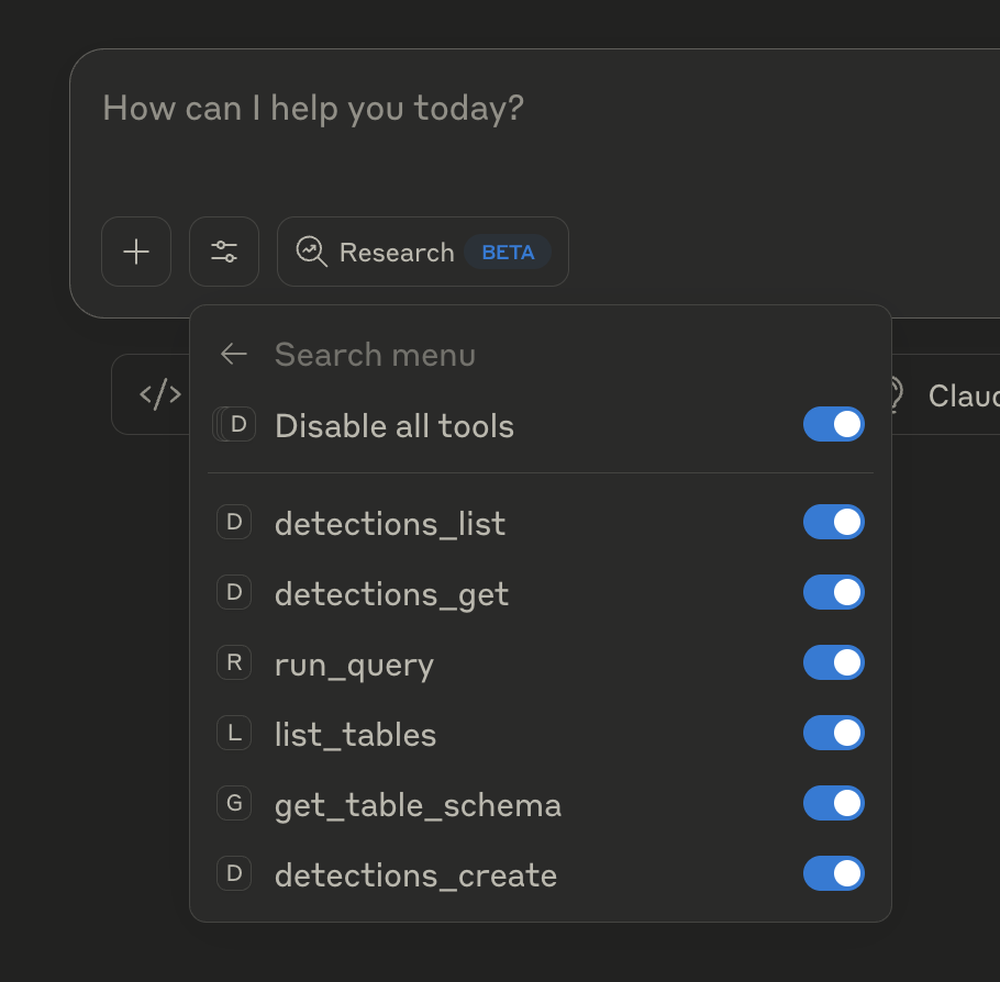 Claude MCP Available Tools